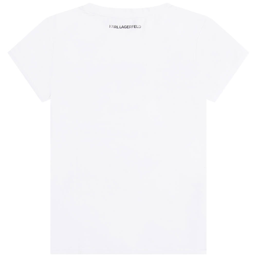 Karl Lagerfeld Girls White Short Sleeves T-Shirt