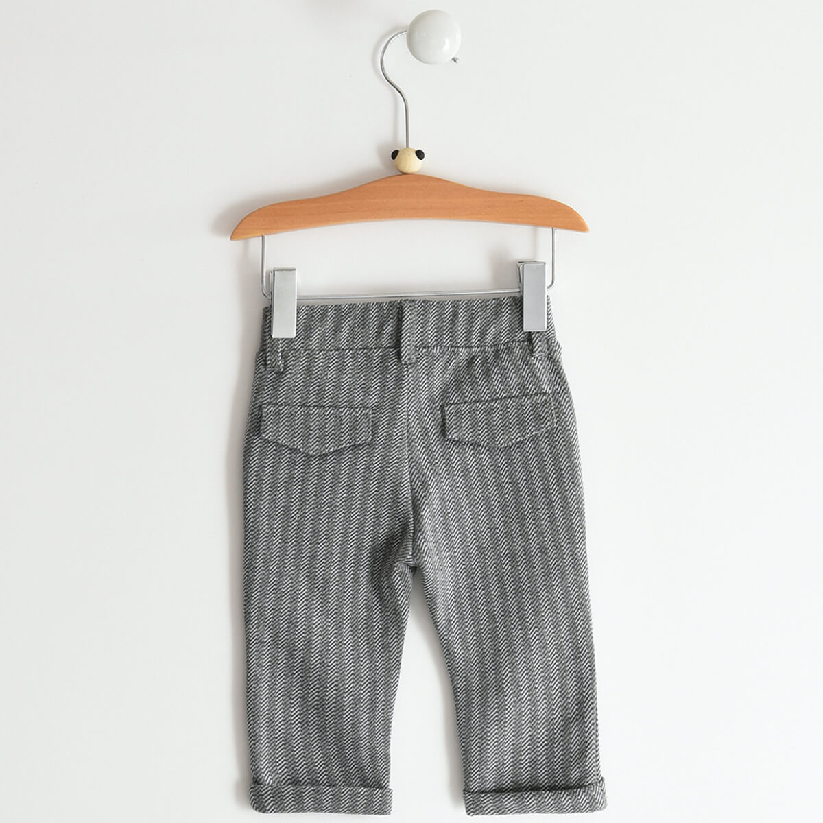 Minibanda Baby Boys Grey Knitted Trousers