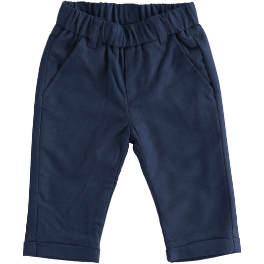 Minibanda Baby Boys Navy Long Woven Trousers