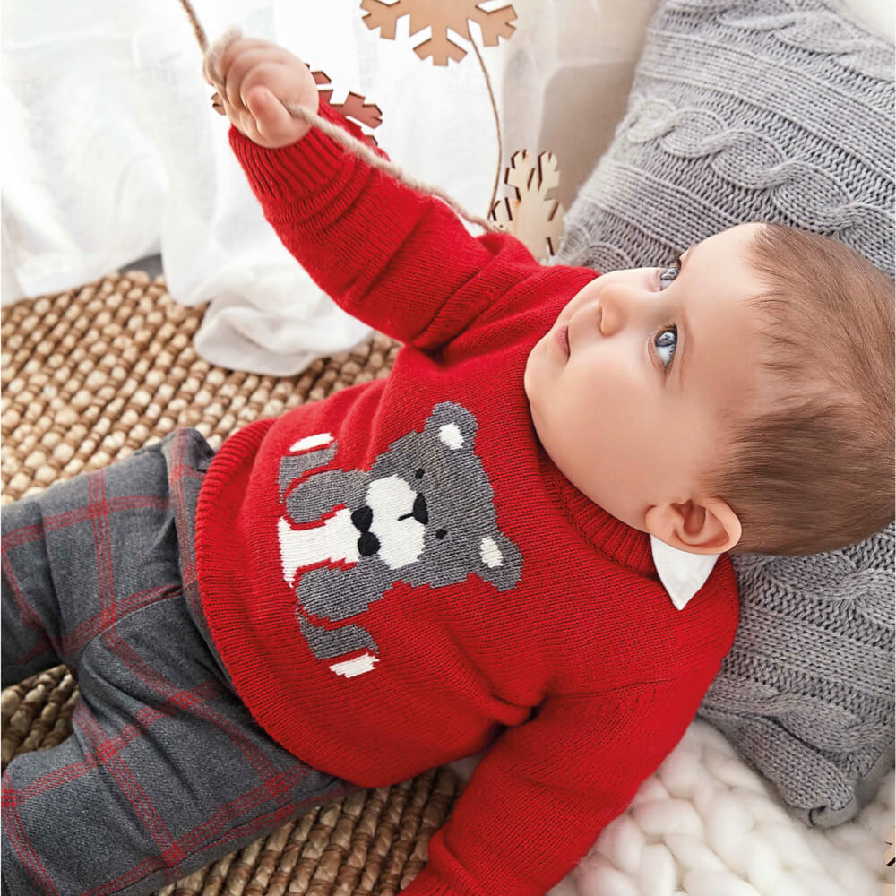 Minibanda Baby Boys Red Sweater