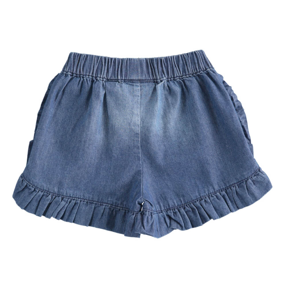 Minibanda Baby Girls Stone Washed Denim Short Trousers