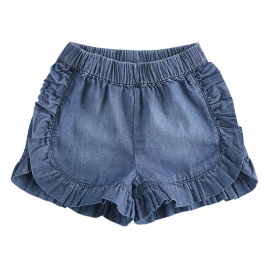 Minibanda Baby Girls Stone Washed Denim Short Trousers