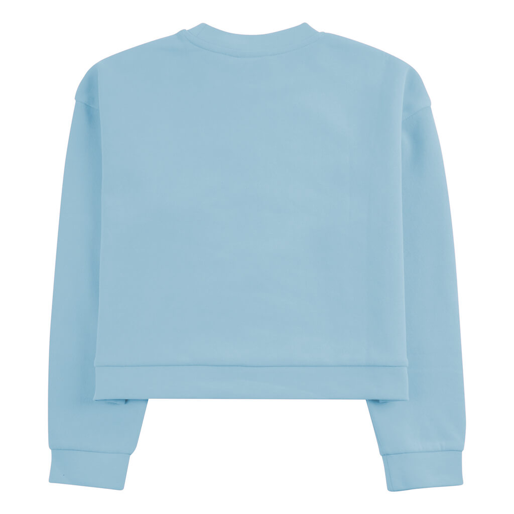 Elle Girls Crystal Blue Oversize Crewneck Sweater