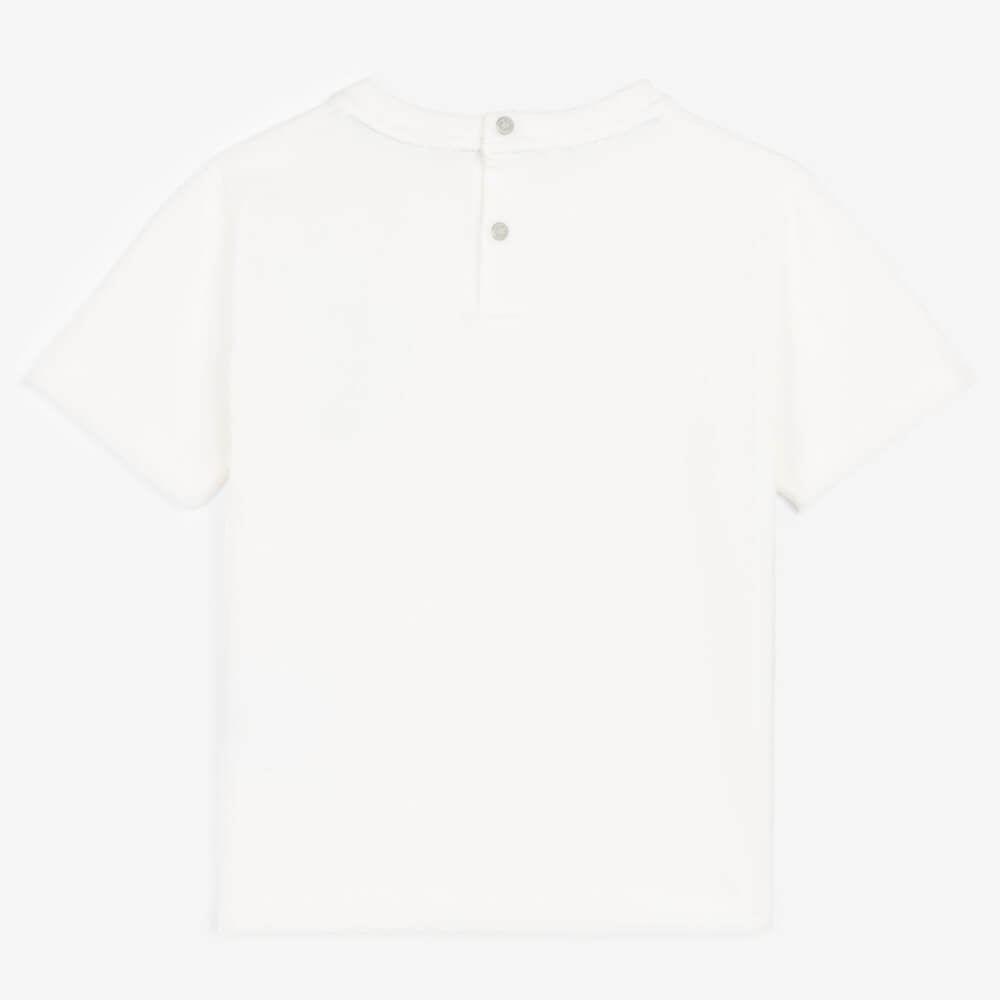 Roberto Cavalli Baby Boys White & Cream T-Shirt
