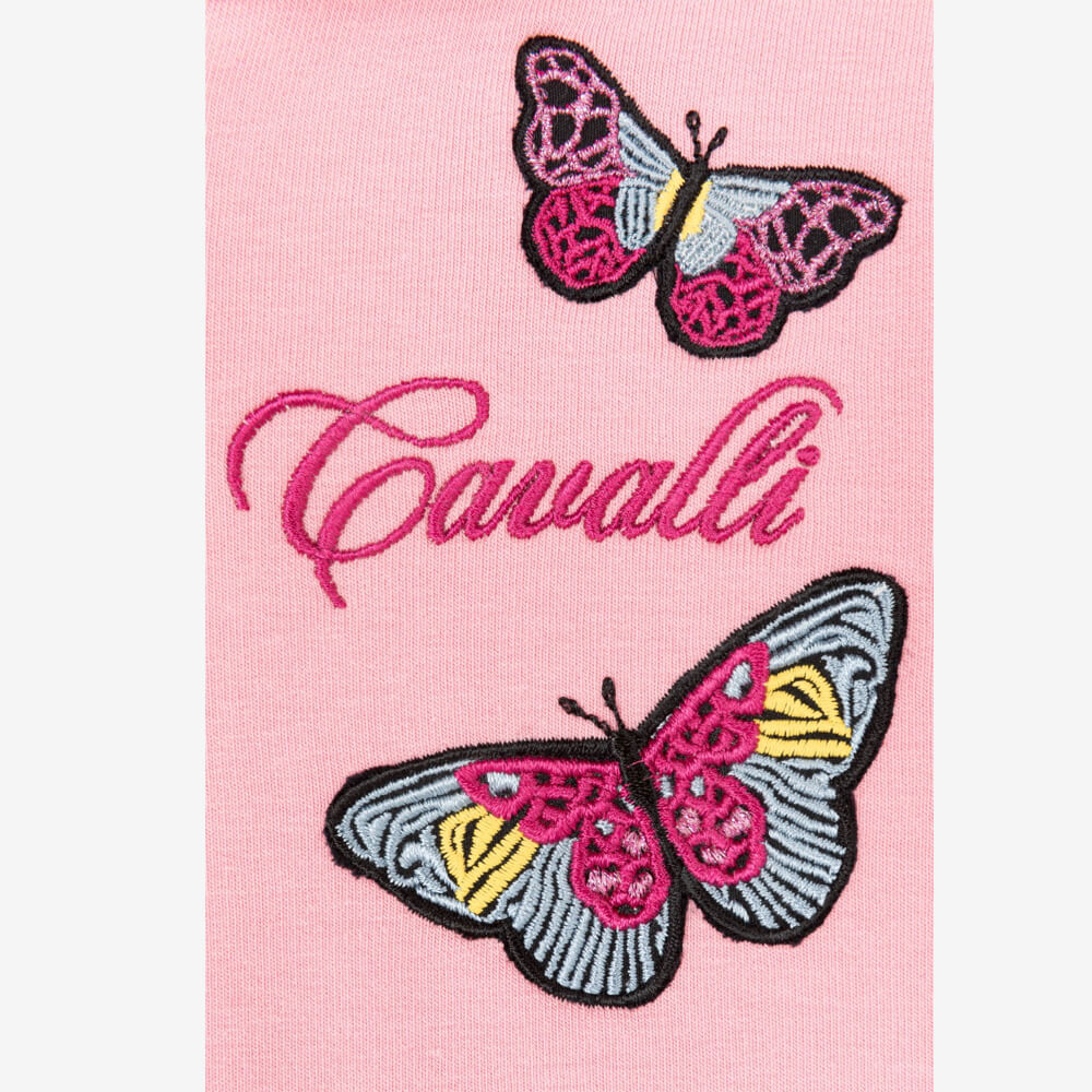 Roberto Cavalli Baby Girls Pink Hoodie