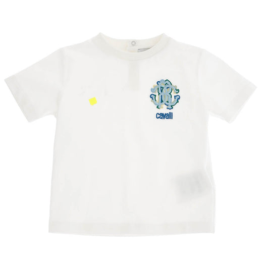 Roberto Cavalli Boys White Logo T-shirt