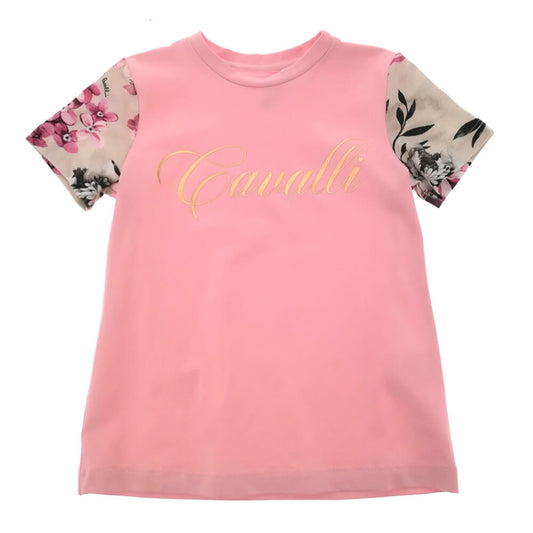 Roberto Cavalli Girls Pink Jersey T-Shirt