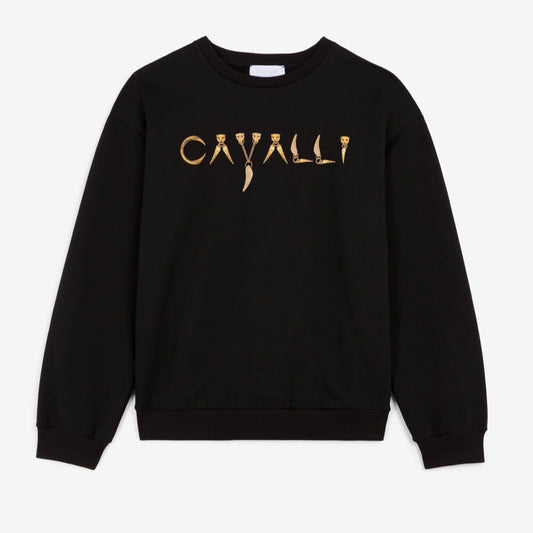 Roberto Cavalli Girls Black Sweatshirt
