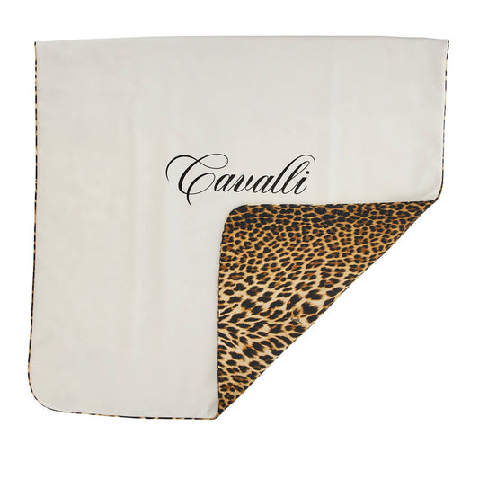 Roberto Cavalli Unisex Leopard Jersey Blanket Caval