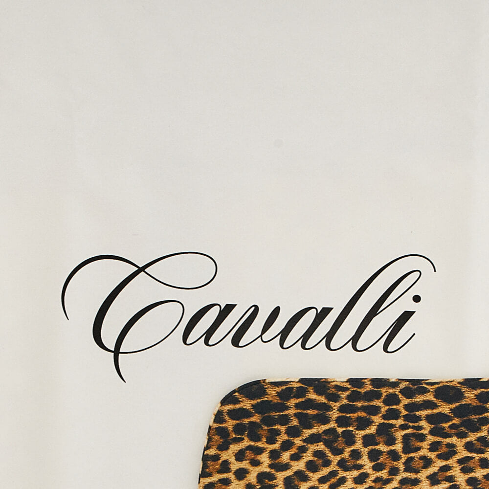 Roberto Cavalli Unisex Leopard Jersey Blanket Caval