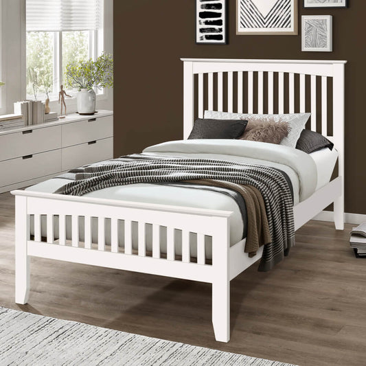 Sareer Furniture Sandhurst 3ft Kids Wooden Bed Frame White