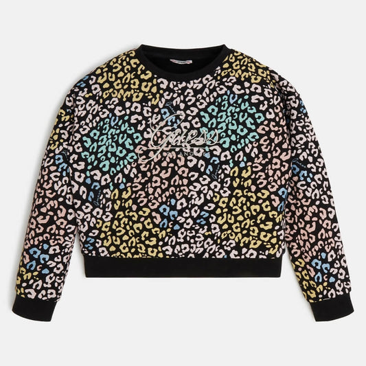 Guess Girls Brown & Leopard Sweatshirt