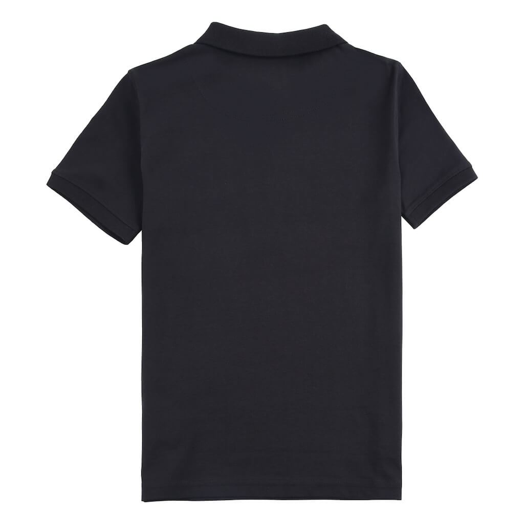 Lyle & Scott Boys Black Quarter Zip Polo T-Shirt
